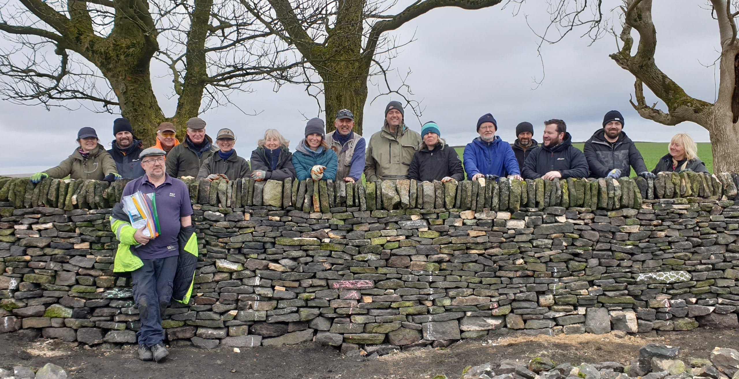 March 2023 Dry Stone Walling Training Course at Lark Hill